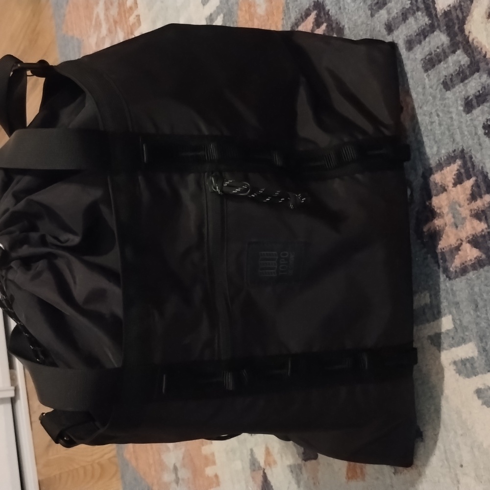 Topo Designs Black Mountain Utility Tote Crossbody Unisex Bag 33L Excellent Cond